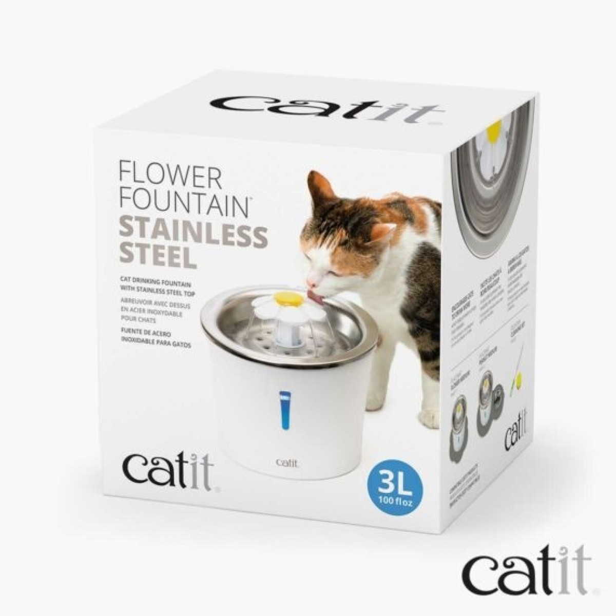 Catit Flower Fountain Stainless Steel with LED Indicator 3L 43725