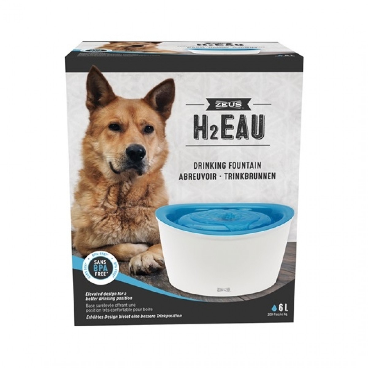 Zeus H2EAU Dog Drinking Fountain 6L (91400) Starpet Distributor of