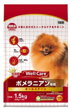 Well Care Pomeranian Dry Dog Food - 500g x 3 packs (115604)