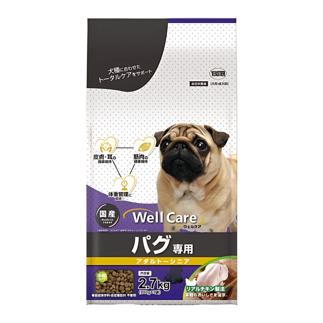 Well Care Dry Dog Food for Pug Adult to Senior 2.7kg (116564)
