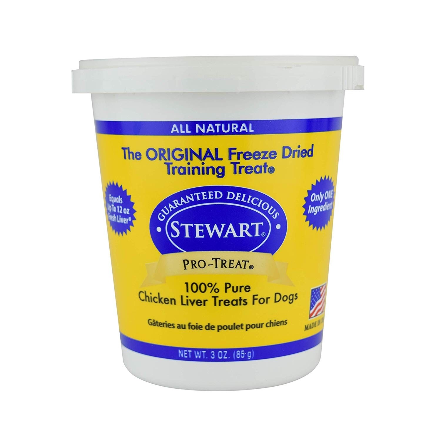 STEWART® PRO-TREAT FREEZE DRIED CHICKEN LIVER TUB - 3 OZ