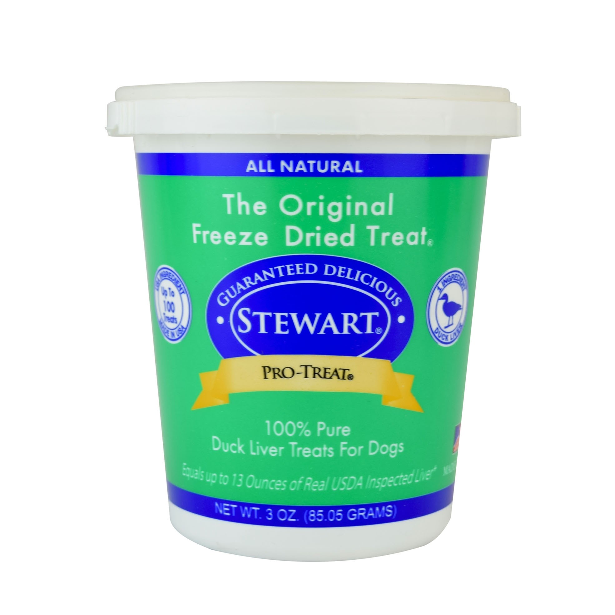 STEWART® PRO-TREAT FREEZE DRIED DUCK LIVER TUB - 3 OZ [401844]