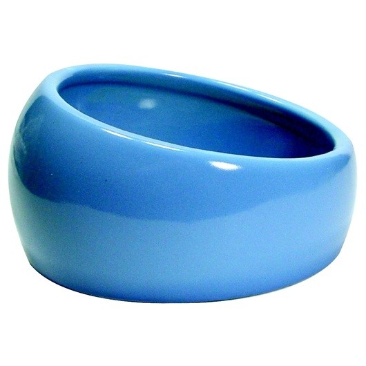 Living World Ergonomic Dish - Small - 120 mL (4.22 oz) - Blue/Ceramic (61682)