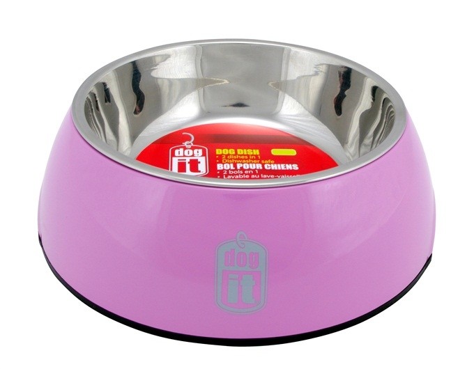 Dogit 2-in-1 Dog Dish, Medium, Pink, 700ml (73547)