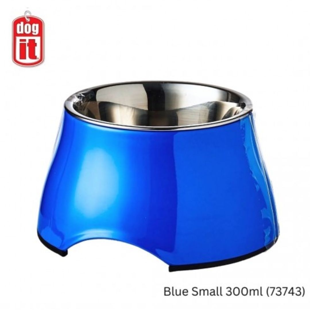Dogit Elevated Dog Dish Blue, Small 300ml (73743)