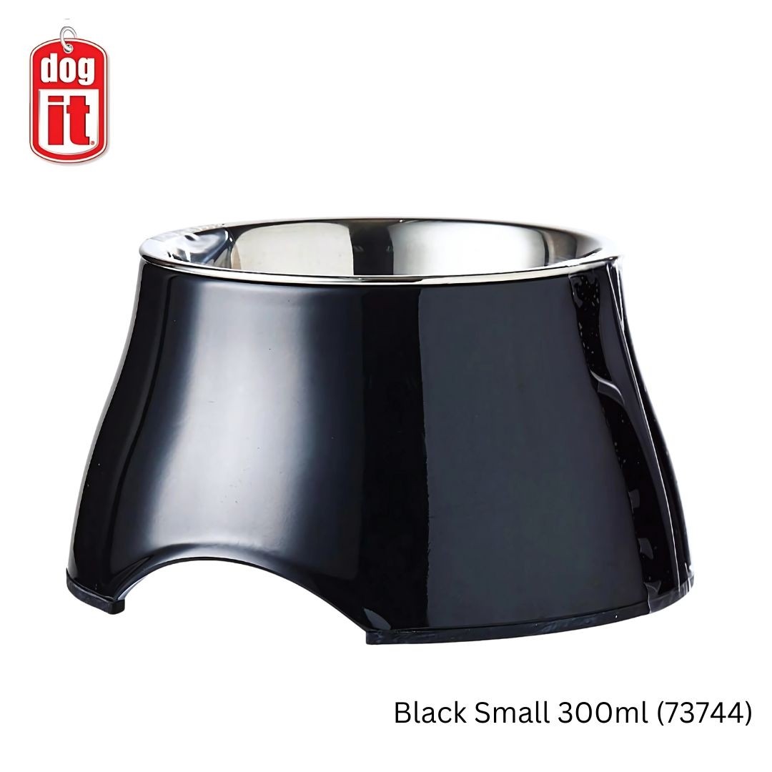 Dogit Elevated Dog Dish Black, Small 300ml (73744)