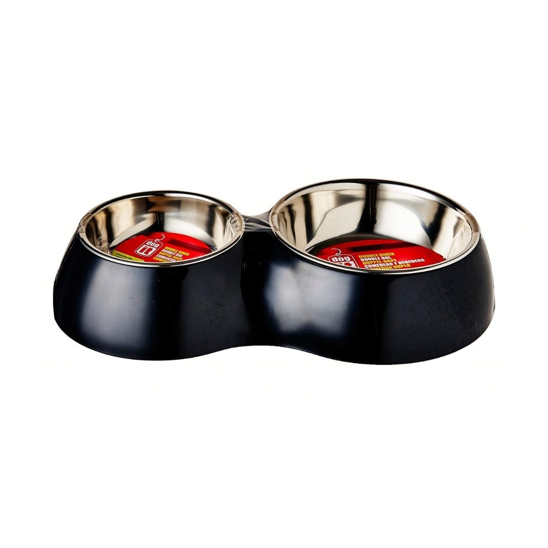 Dogit Double Diner Black 350ml & 160ml (73759)