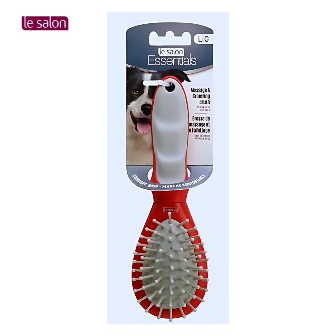 Le Salon Essentials Dog Massage Grooming Brush, Large (91222)