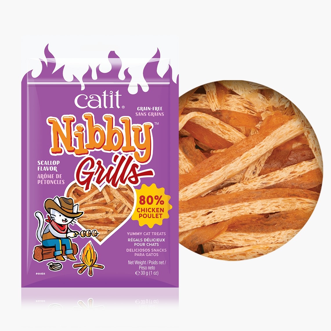 Catit Nibbly Grill Chicken & Scallop Treats for Cats 30g (44484)