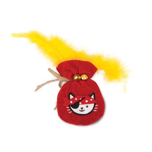 Catit Play Pirates Catnip Toys Plush Gold Pouch (42483)