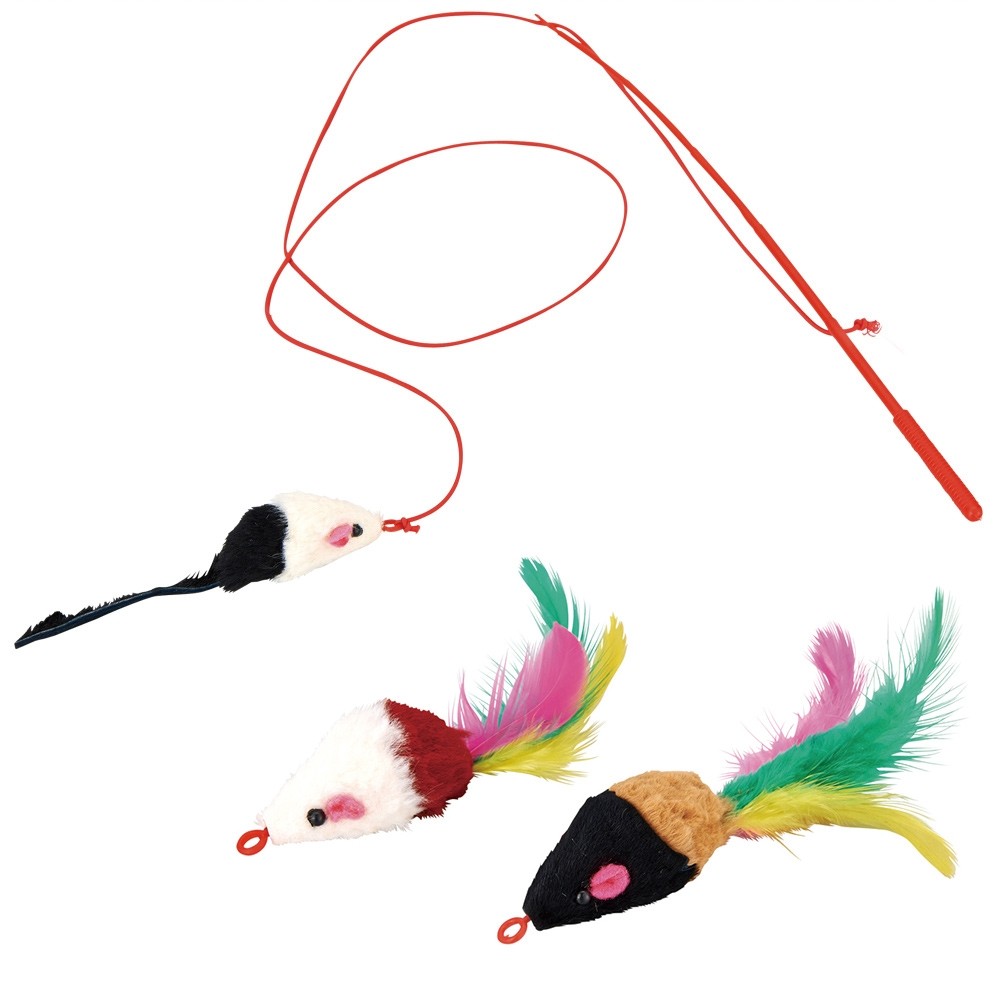 Marukan Cat Teaser Trio Mouse (CT408)