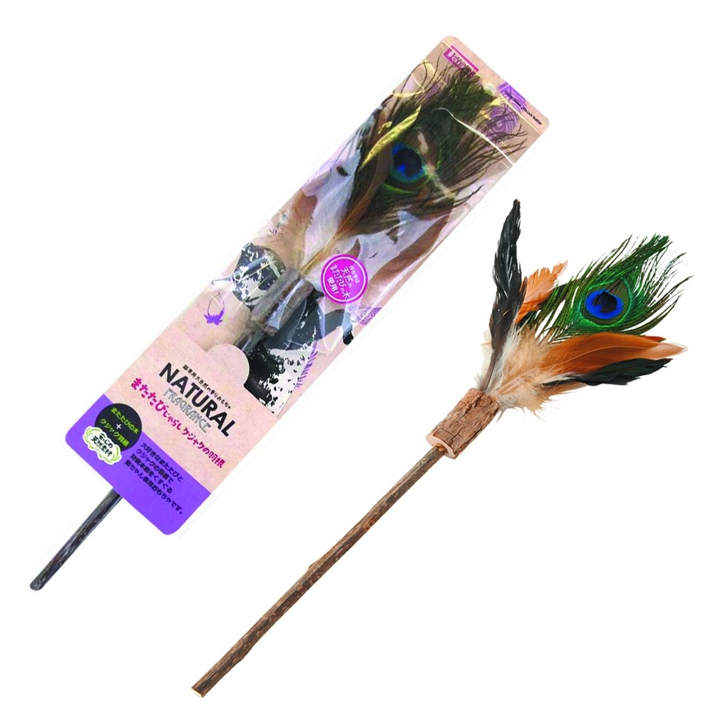 Marukan Catnip Teaser Peacock Feather for Cats (CT433)