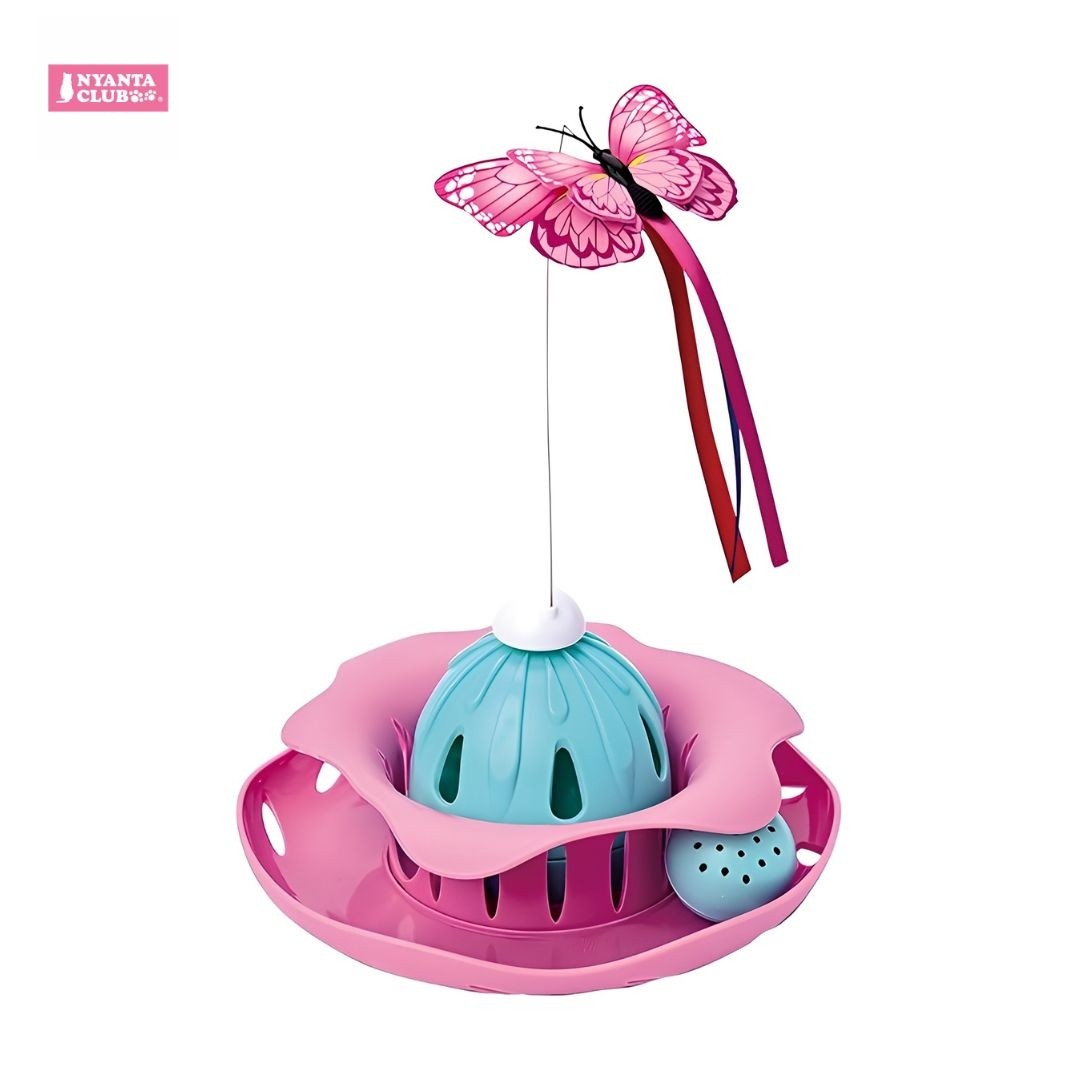Marukan Auto Spinning Butterfly with Ball Toys for Cats (CT647) NEW