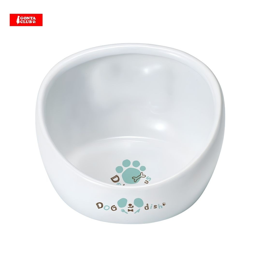 Marukan Bone Shape Ceramic Bowl Small for Dog (DA325)