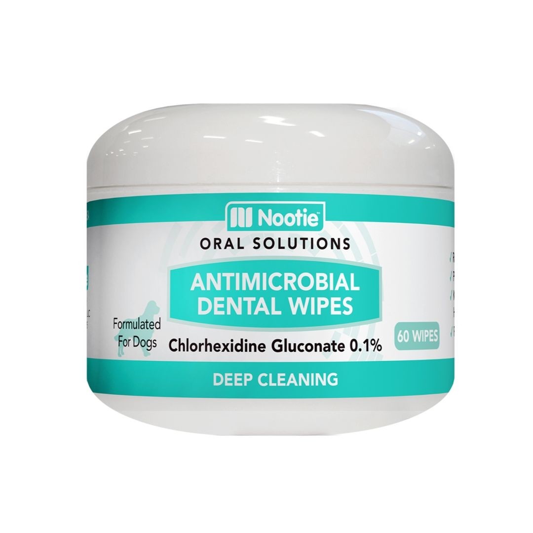 Nootie Antimicrobial Dental Wipes for Dogs 60 Wipes (DW60)