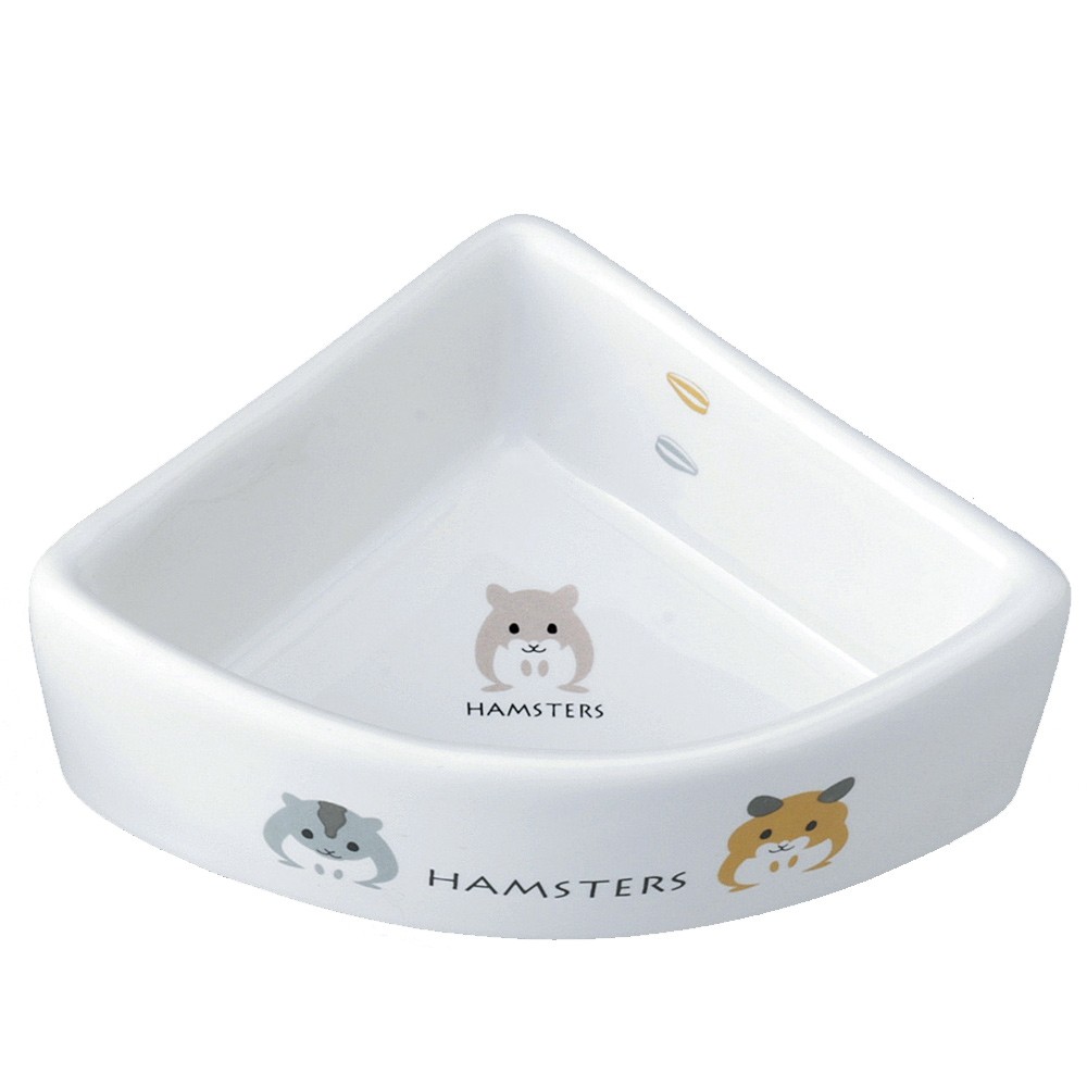 Marukan Porcelain Corner Bowl for Hamster (ES16)