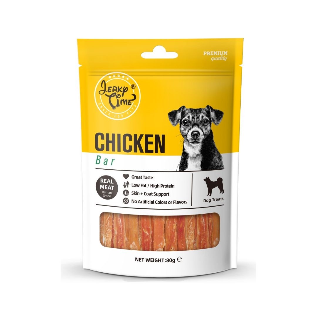 Jerky Time Dry Chicken Jerky Bar for Dogs 80g (JT810155)
