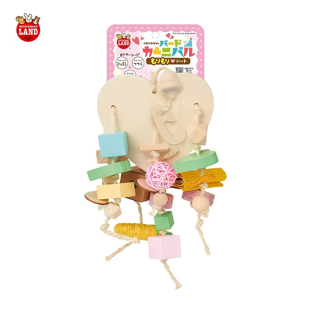 Marukan Carnival Fun Toys for Birds, Heart (MB397) NEW