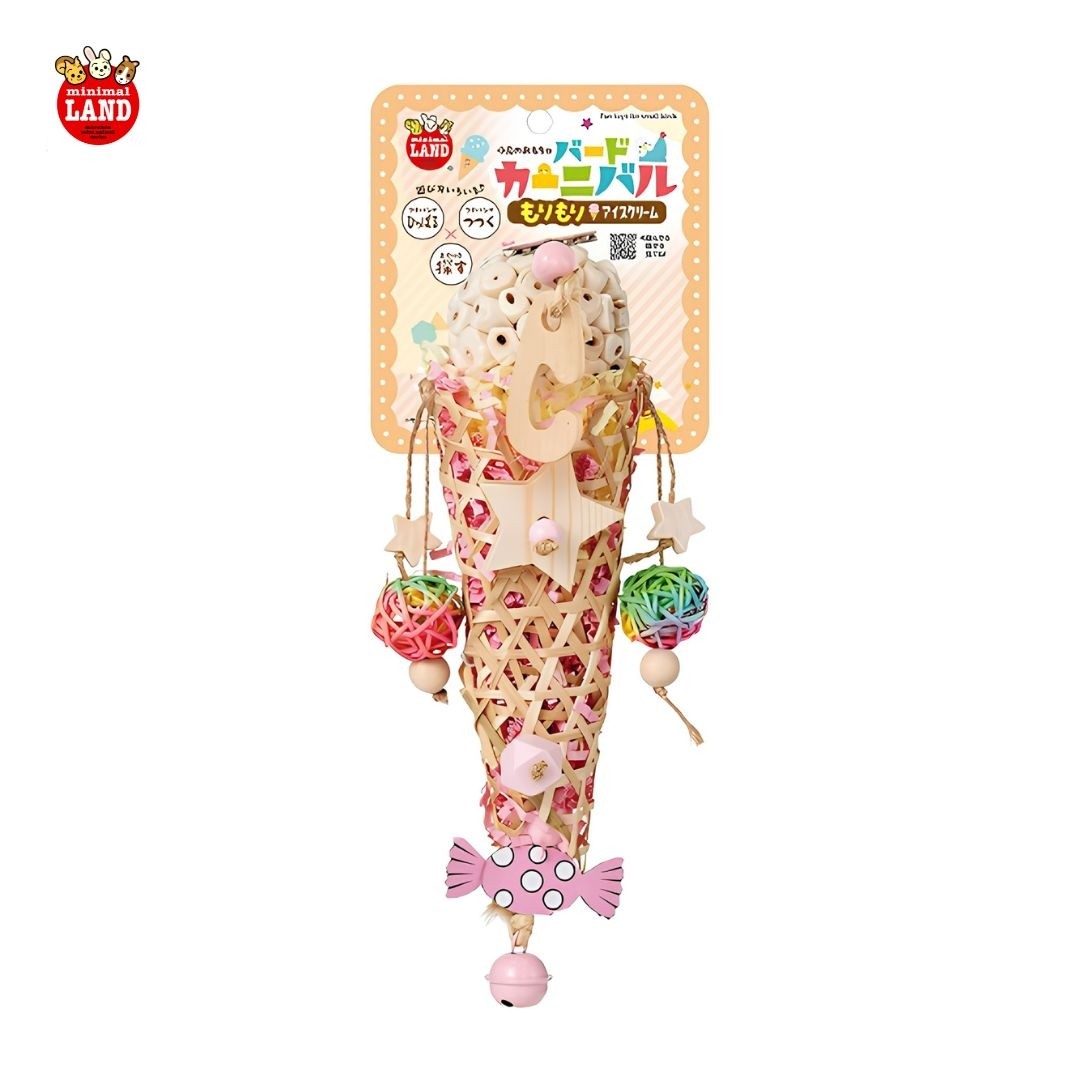 Marukan Carnival Fun Toys for Birds, Ice Cream (MB398) NEW
