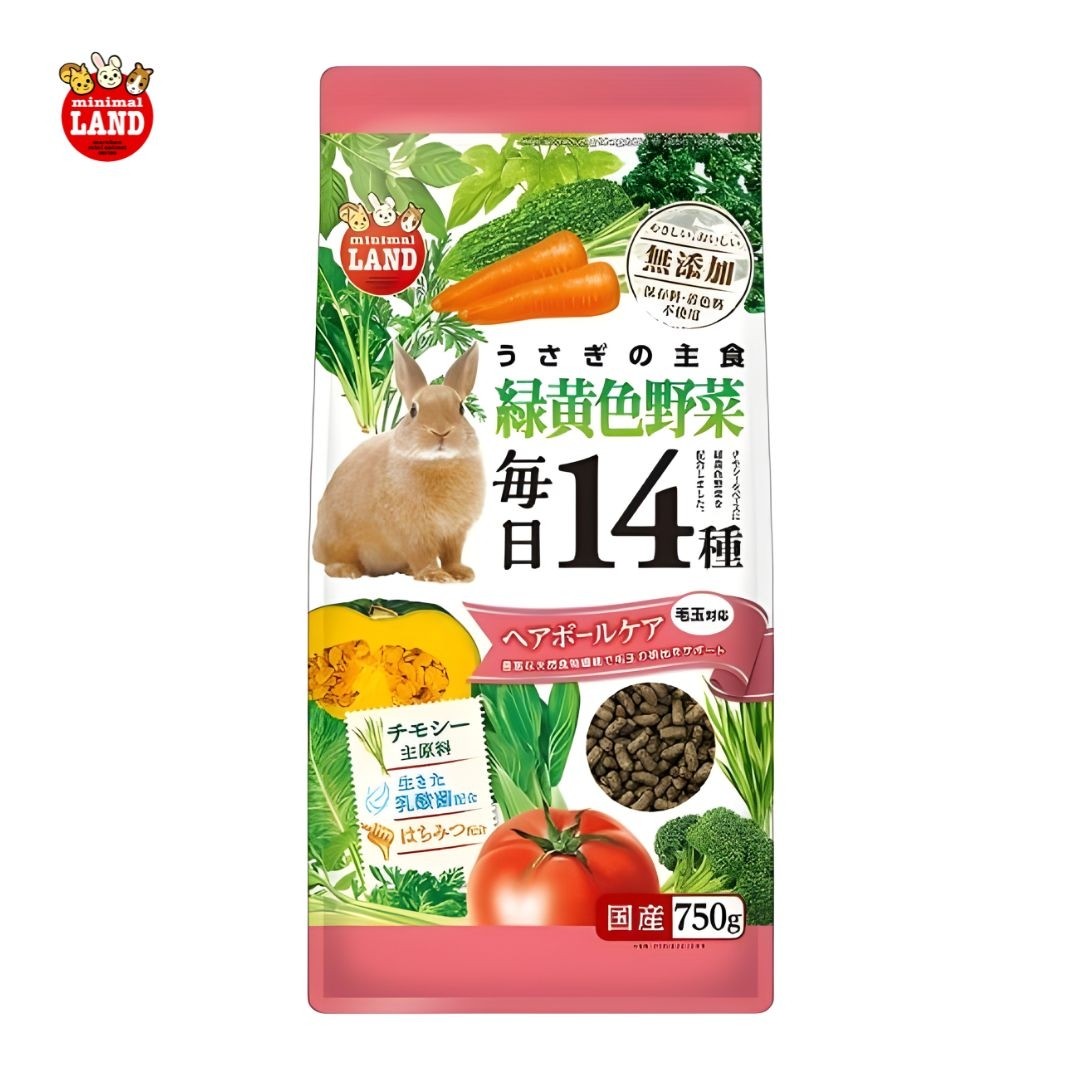 Marukan 14 kinds Veggies & Hairball Care for Rabbits 750g (ML524) NEW