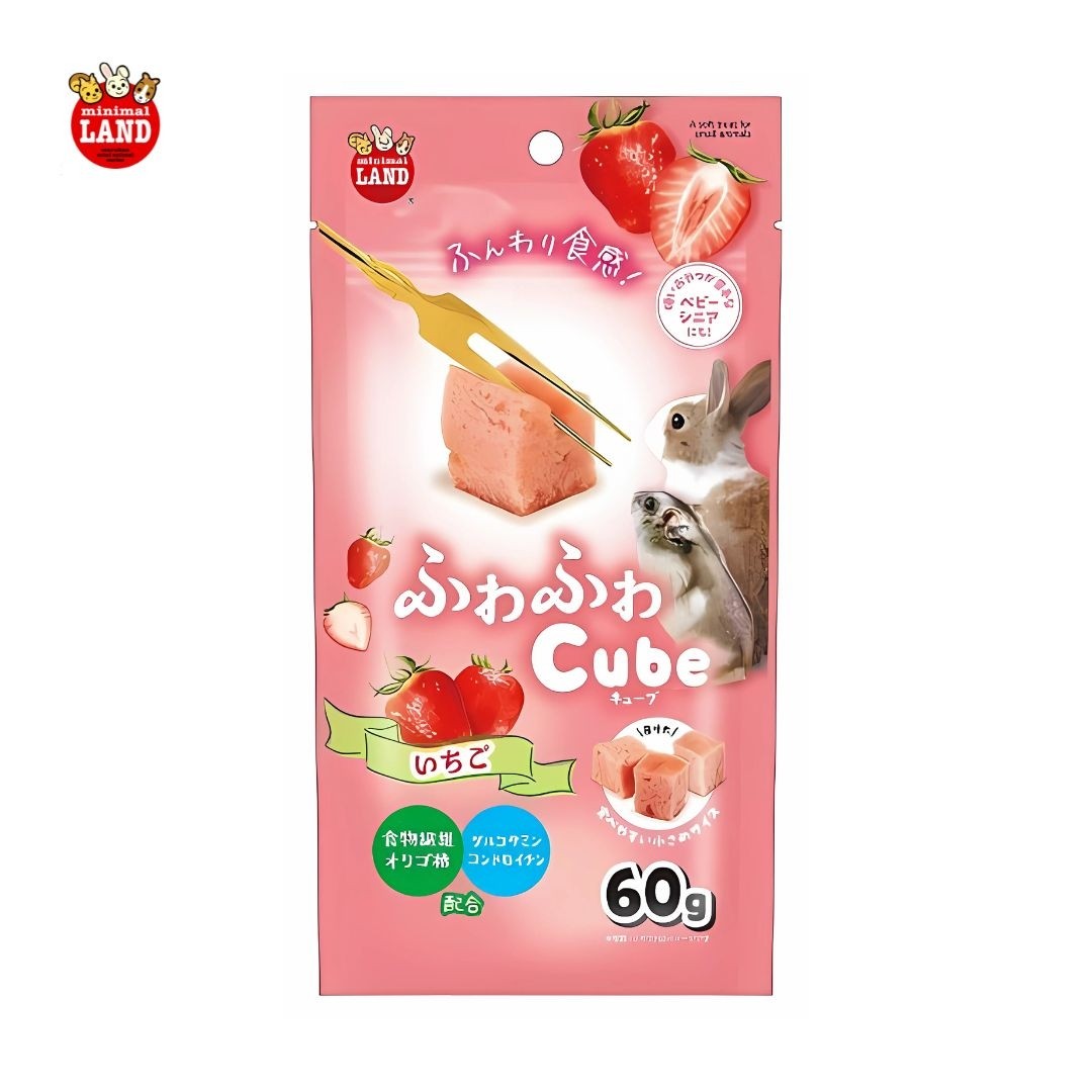 Marukan Soft Cube Strawberry Flavour for Small Animals 60g (ML614)