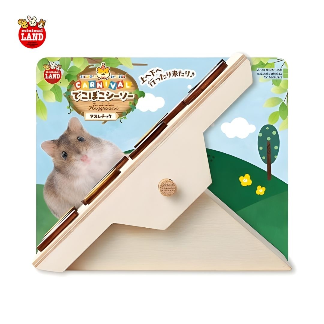 Marukan Carnival Colourful Wooden Seesaw for Hamster (ML637) NEW