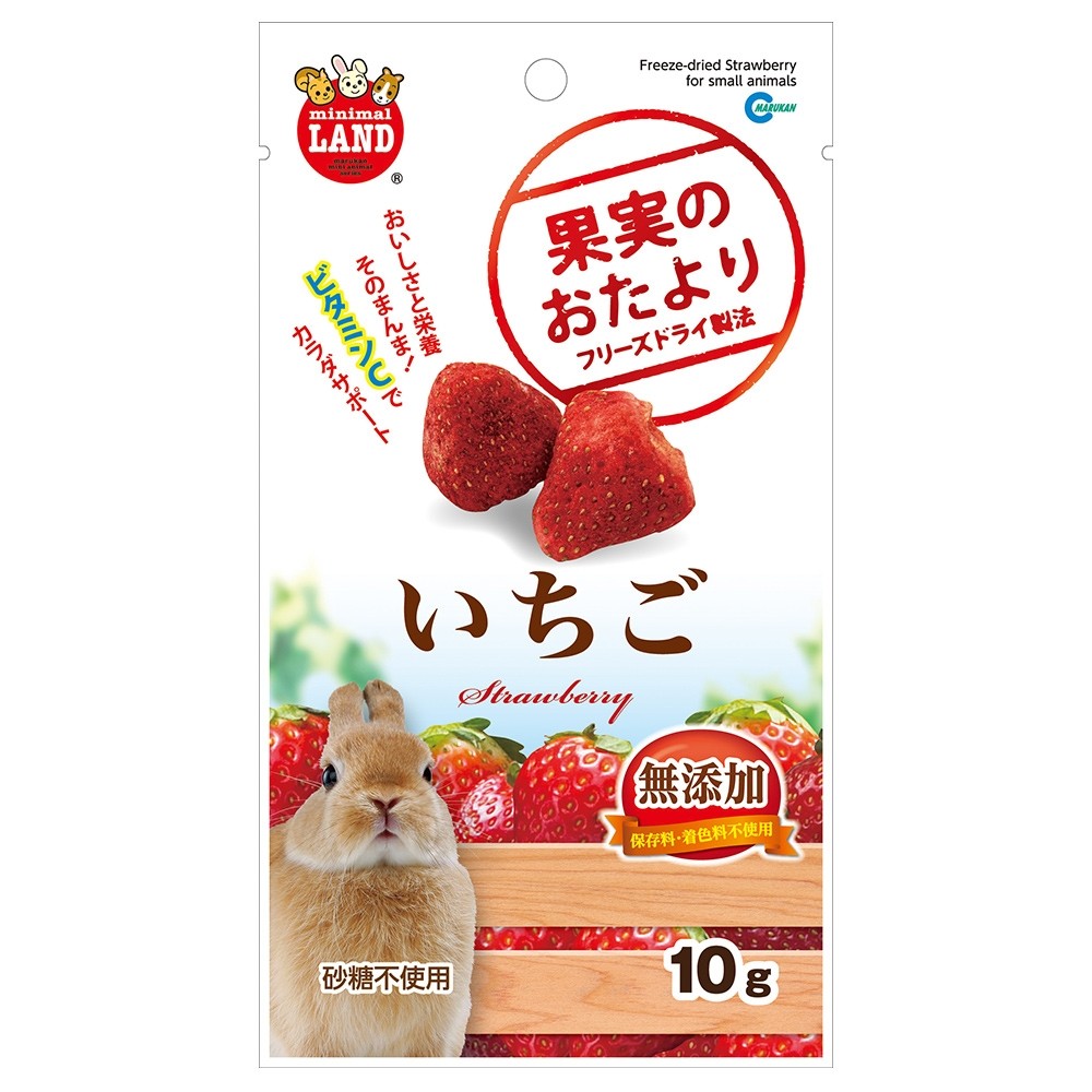 Marukan Freeze-dried Strawberry for Small Animals 10g (ML84)