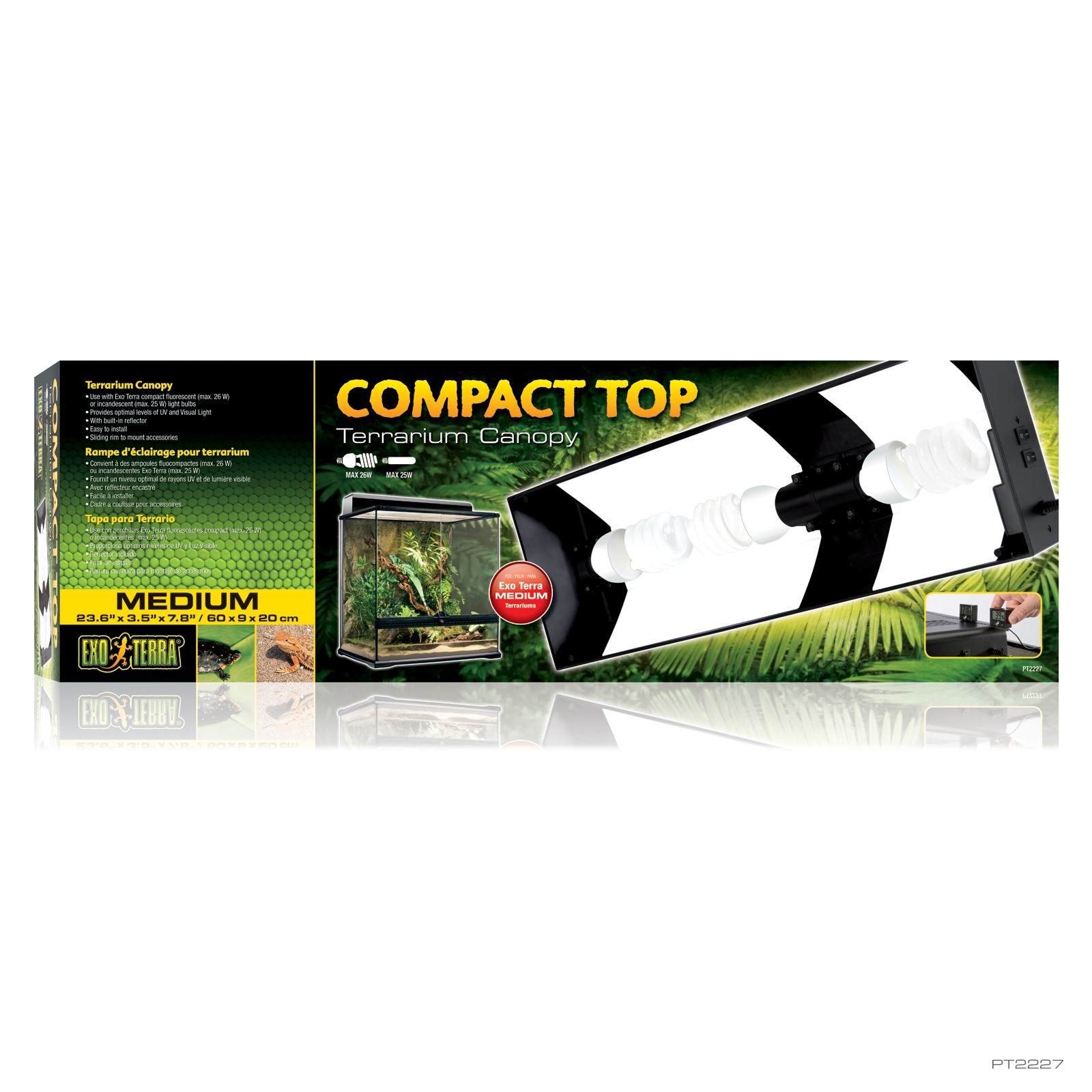 Exo Terra Compact Top Medium Terrarium Canopy (PT2227)