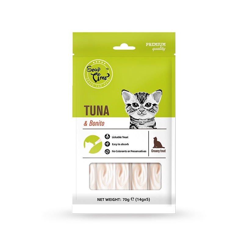 Soup Time Lickable Tuna & Bonito for Cats 70g (RAC37)
