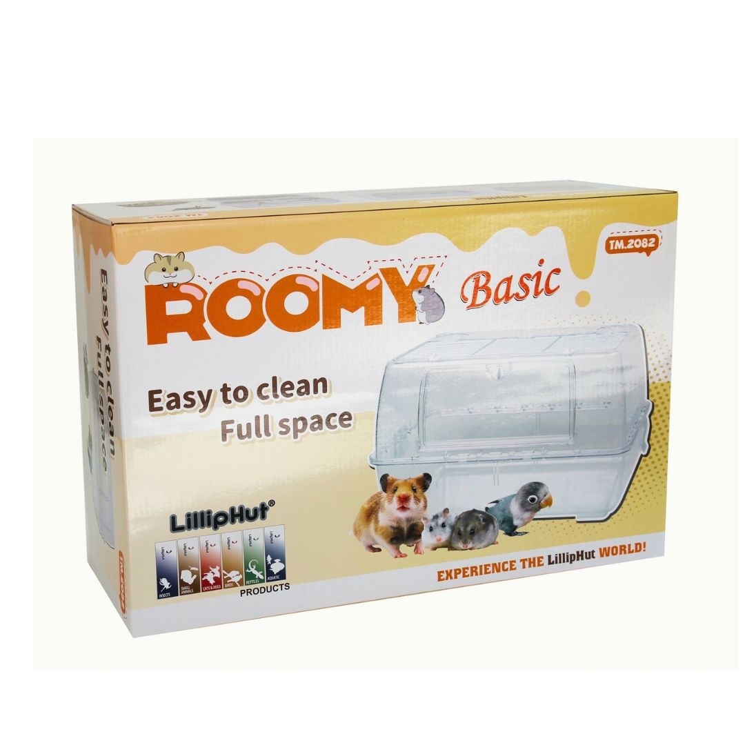 Liliphut Roomy Basic Clear with Divider for Hamster (TM2082)