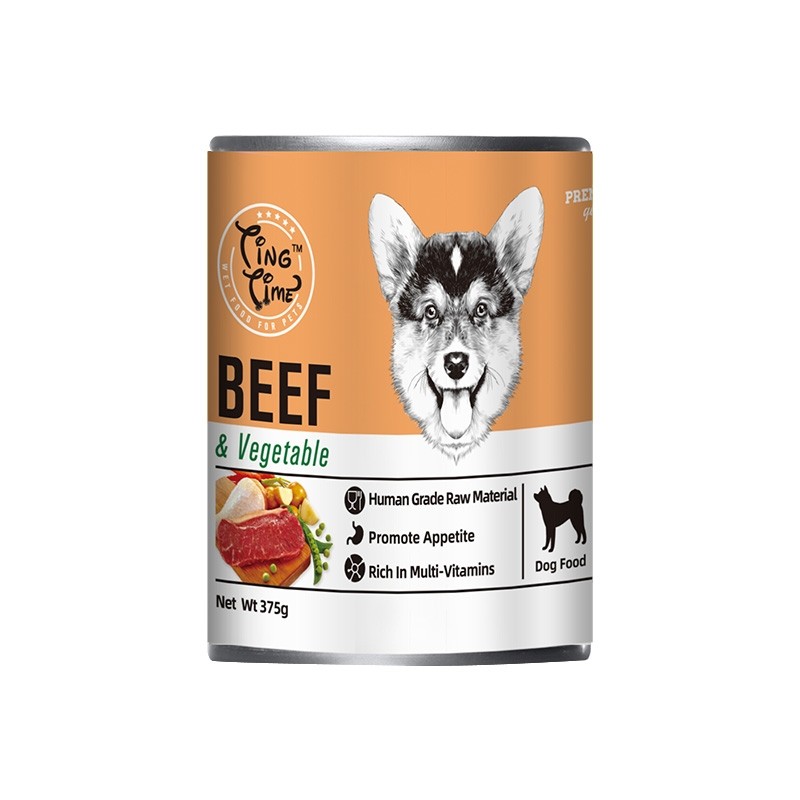 Ting Time Beef & Veggies Dog Food 375g (TN04)