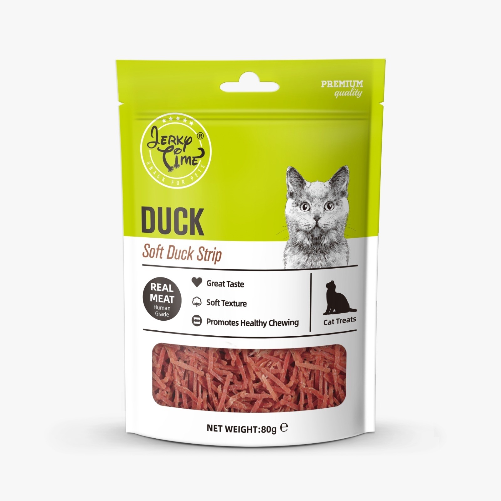 Jerky Time Soft Duck Strips for Cat 80g (JT811497)