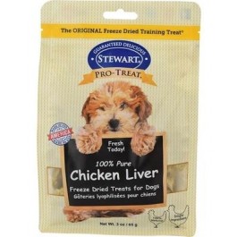 STEWART® PRO-TREAT FREEZE DRIED CHICKEN LIVER POUCH - 3 OZ