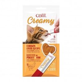 Catit Creamy Lickable Cat Treats Chicken & Liver 5x15g (44471)