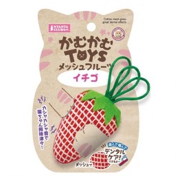 Marukan Cotton Mesh Cats Toys Dental Effects, Strawberry (CT594)
