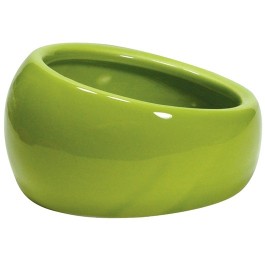 Living World Ergonomic Dish - Large - 420 mL (14.78 oz) - Green/Ceramic (61681)