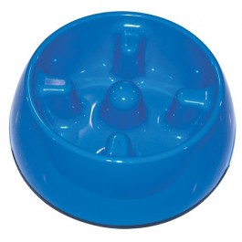 Dogit Go Slow Anti-Gulping Dog Dish, Blue, XSmall 140ml (73702)