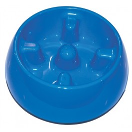 Dogit Go Slow Anti-Gulping Dog Dish, Blue, Small (300ml/10.1 fl oz) (73709)