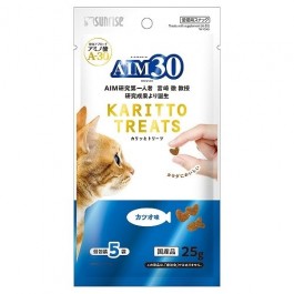 Sunrise AIM 30 Crispy Cats Treats Bonito Flavour with Supplement 25g (945151) NEW
