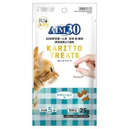 Sunrise AIM 30 Crispy Cats Treats Chicken & Crab Flavour with Supplement 25g (945236) NEW