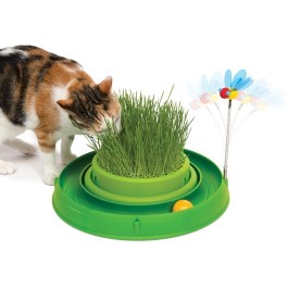 Catit Play 3 in 1Circuit Ball Toy with Cat Grass (43002)
