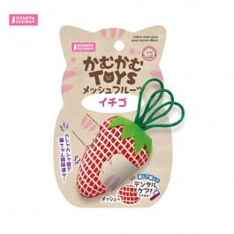 Marukan Cotton Mesh Cat Toys Dental Effects, Strawberry (CT594)