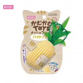 Marukan Cotton Mesh Cat Toys Dental Effects, Pineapple (CT595)