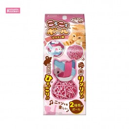Marukan Pink Ball Toys, Mouse & Bell for Cats (CT620) NEW