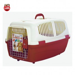Marukan Hard Carrier for Dog & Cat, Red, Large (DC157)