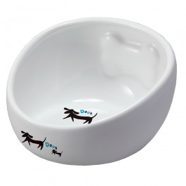 Marukan Bone Shape Ceramic Bowl Medium for Dog (DP654)