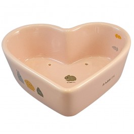 Marukan Heart Shape Porcelain Bowl for Small Animals (ES14)