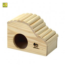 Wild Sanko Wooden Wave House for Hamster, Small (H11)