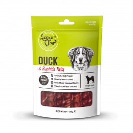 Jerky Time Dried Duck & Raw Hide Twist for Dogs 80g (JT820444)